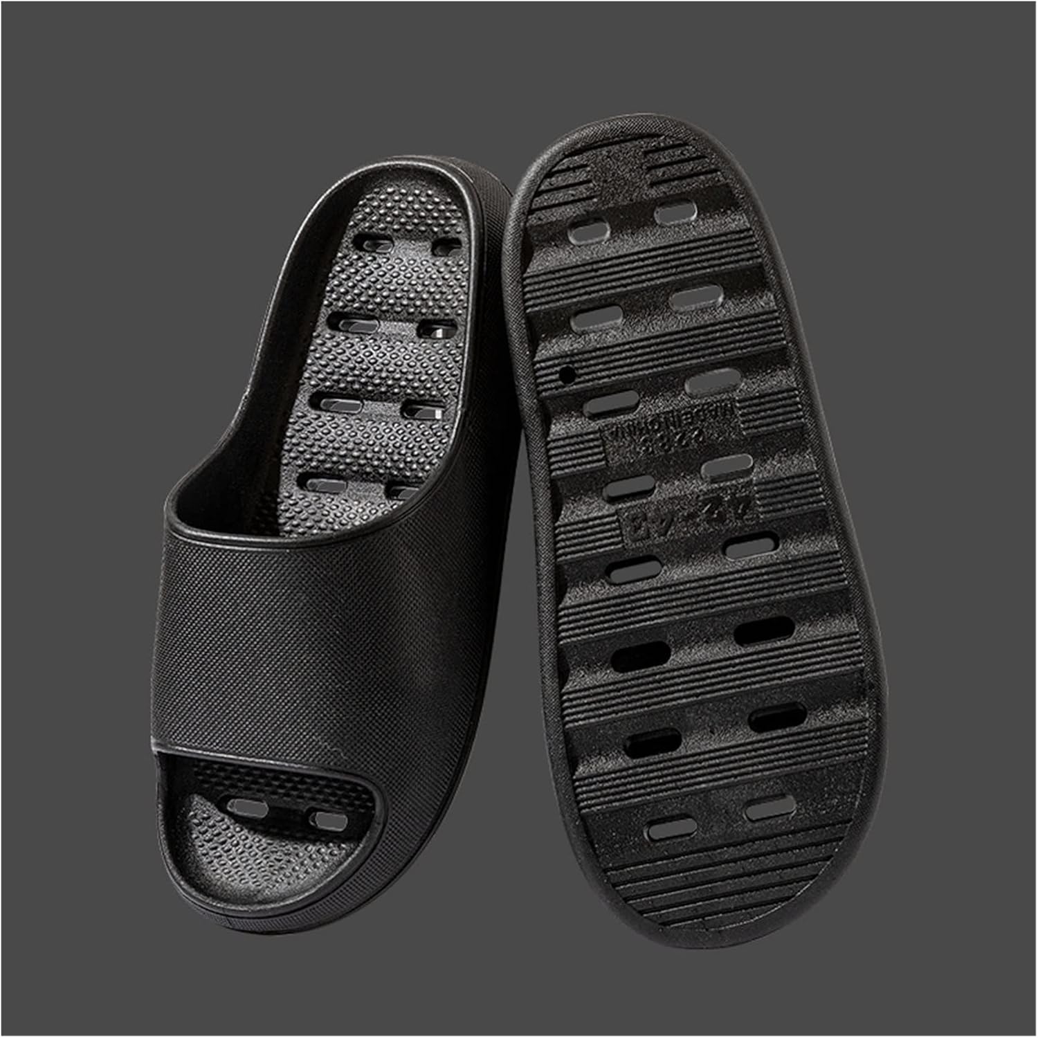 

Тапочки LUCBEI Shark, протекающие домашние тапочки с толстой подошвой, для мужчин и женщин, летние, для ванной, нескользящие с мягкой подошвой, домашние сандалии, тапочки для улицы, летние сандалии (Цвет: черный, Размер: 44-45)