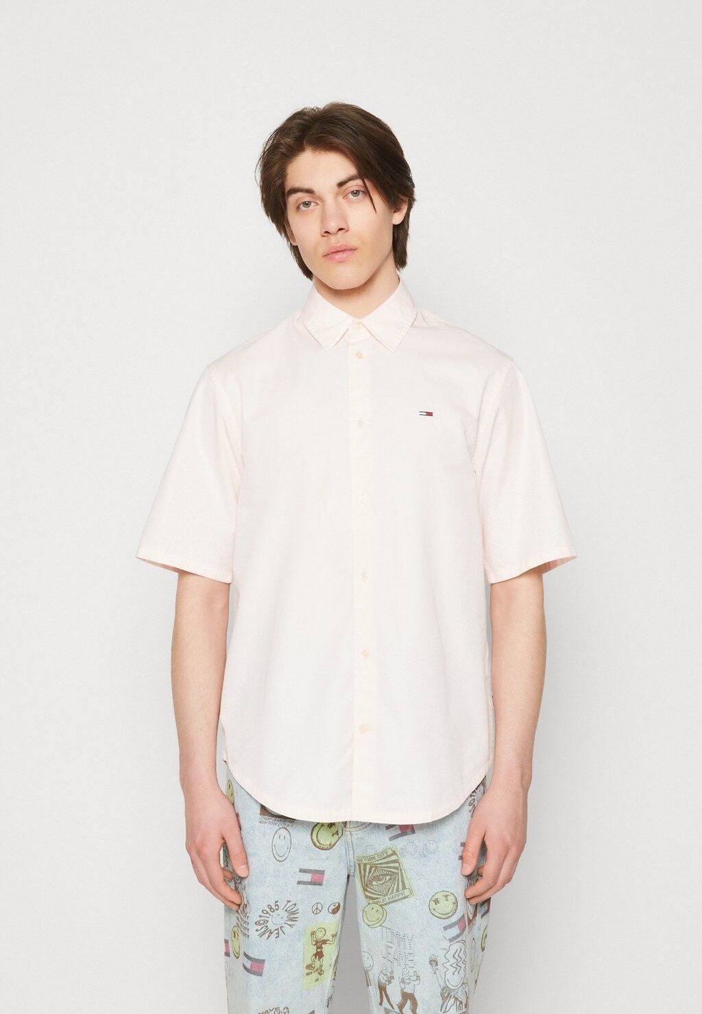

Рубашка SHIRT Tommy Jeans, цвет faint pink