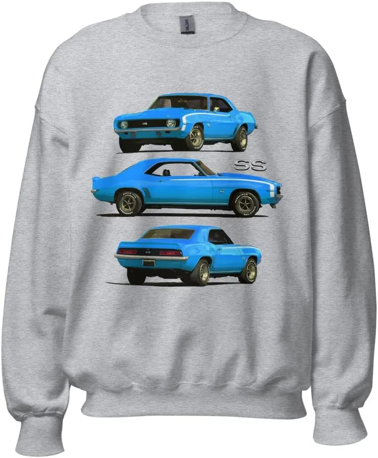 

Толстовка с принтом 1969 Camaro SS Blue Muscle Car JG Infinite