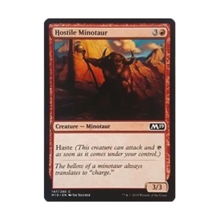 

CCG Враждебный Минотавр (С) (Фольга), MTG - Core Set 2019