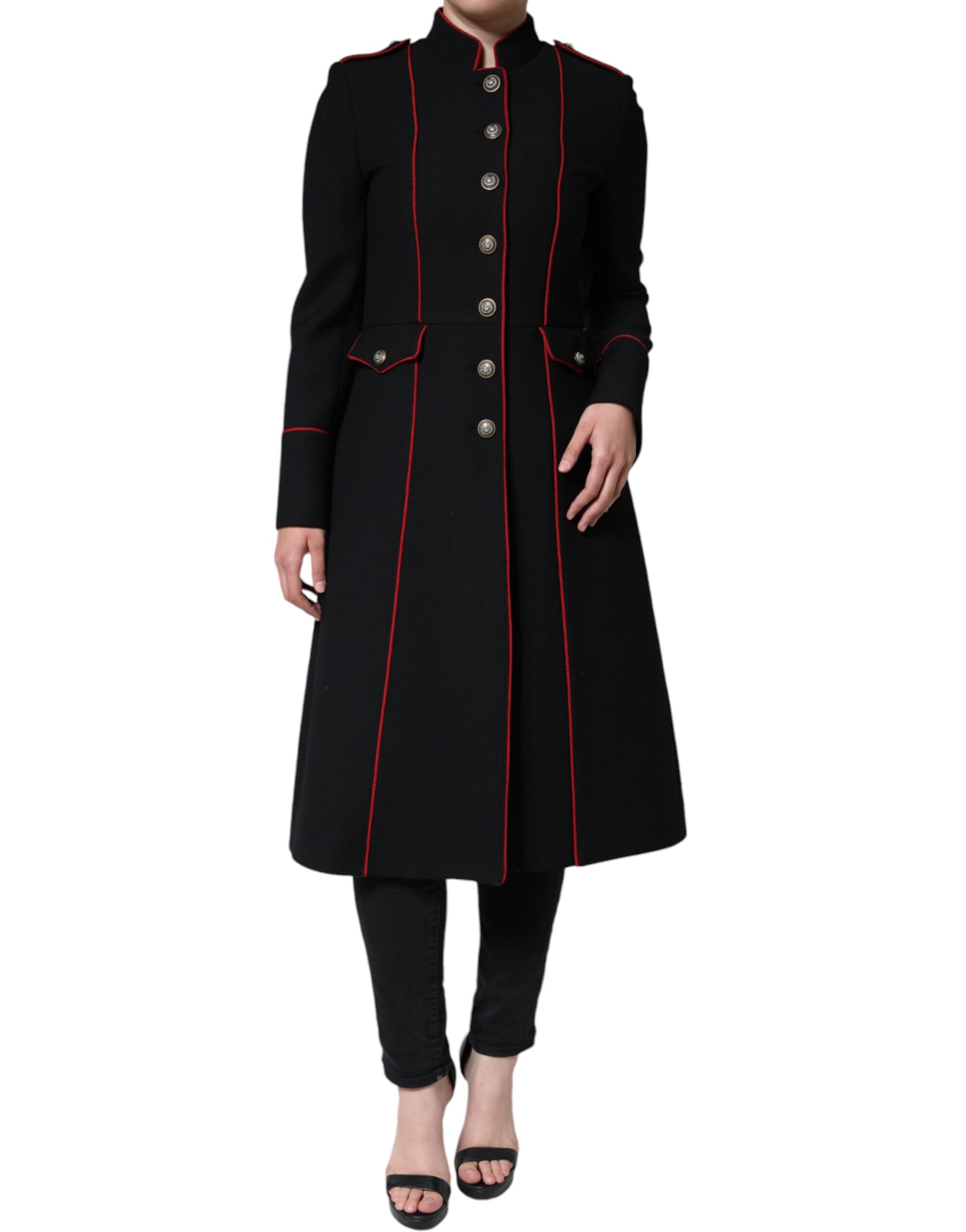 

Черный однобортный тренчкот Dolce & Gabbana