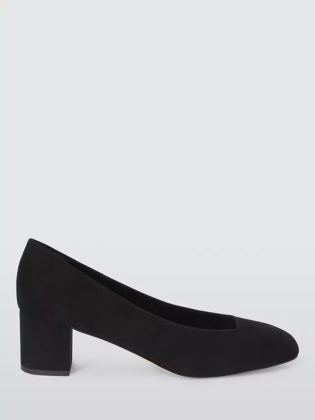 

Туфли-лодочки John Lewis Alice Suede Block Heel Square Toe, черный