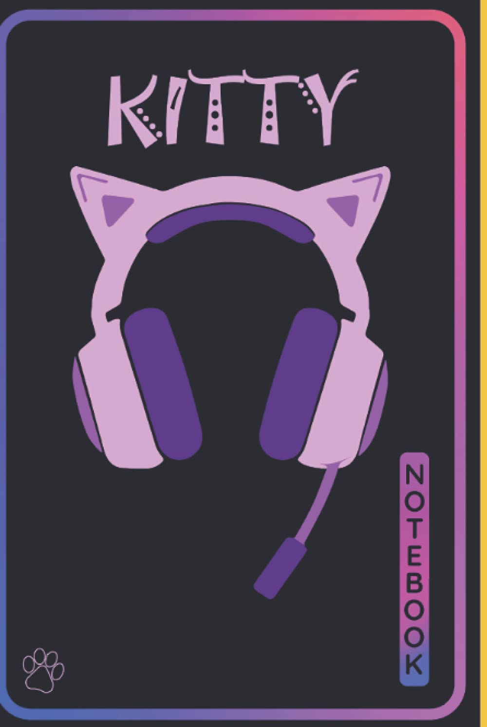 

kitty notebook: Gaming Hardcover Ruled Journal (gamer girl) (Independently published)