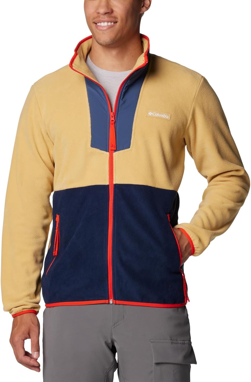 

Columbia мужская флисовая толстовка Sequoia Grove с молнией, Light Camel/Dark Mountain/Collegiate Navy/Spicy, Синий, Columbia мужская флисовая толстовка Sequoia Grove с молнией, Light Camel/Dark Mountain/Collegiate Navy/Spicy
