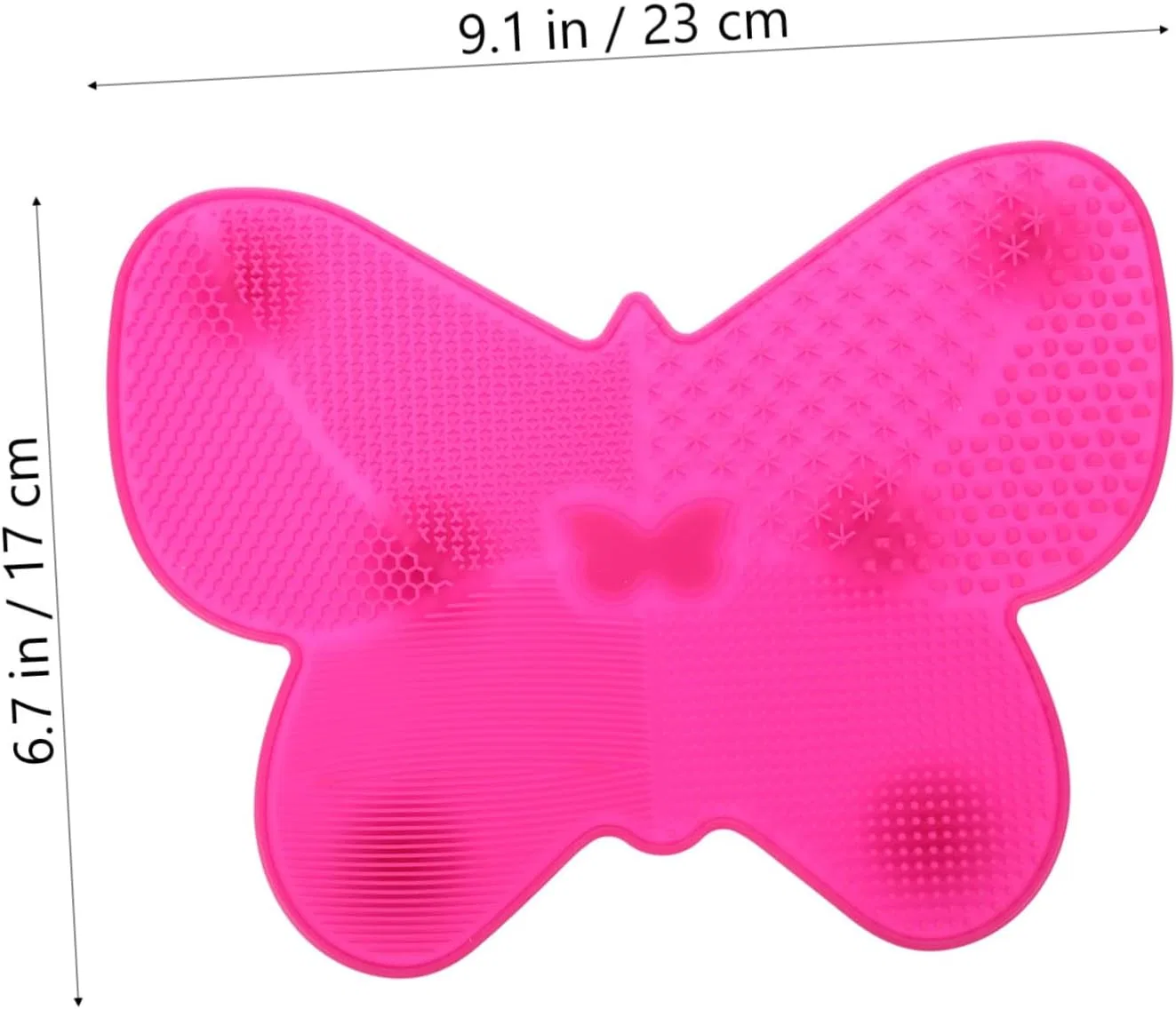Силиконовый коврик для чистки кистей Beatifufu, 23x17 см, розовый — фото 4