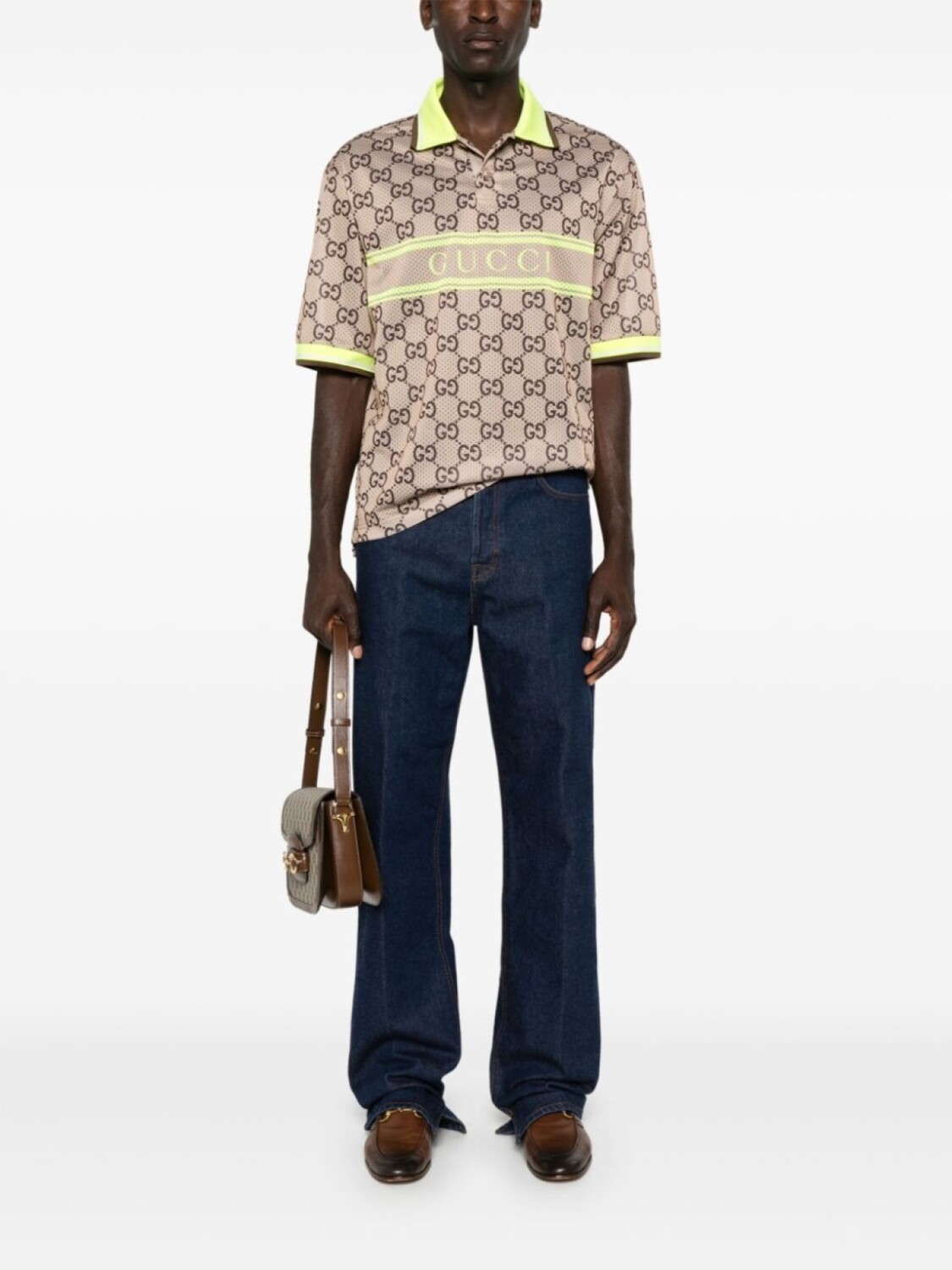 

Gucci прямые джинсы с нашивкой-логотипом, синий