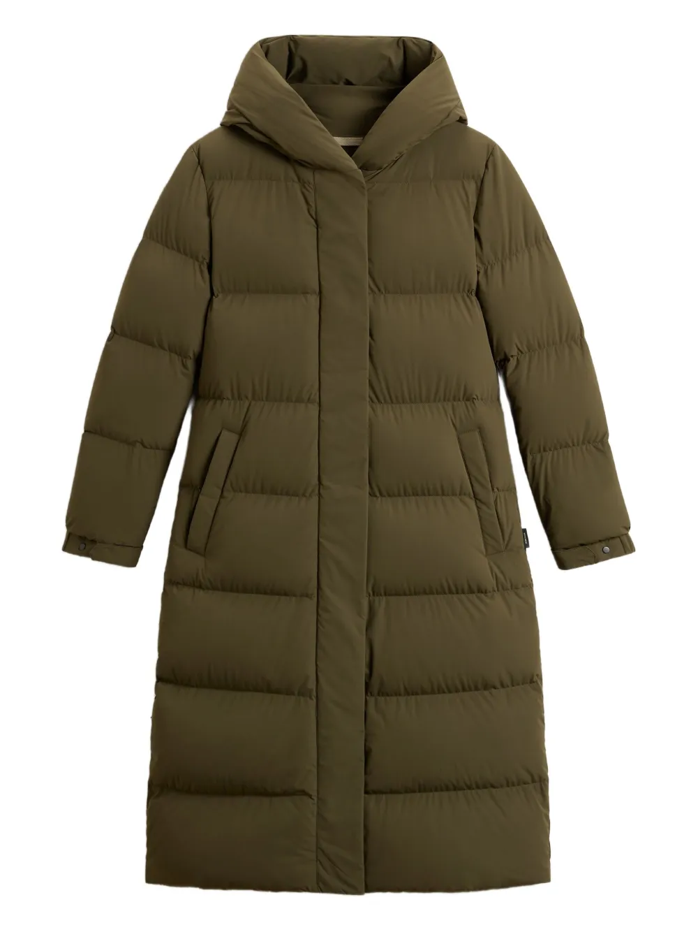 

Пальто на молнии с капюшоном WOOLRICH, зеленый