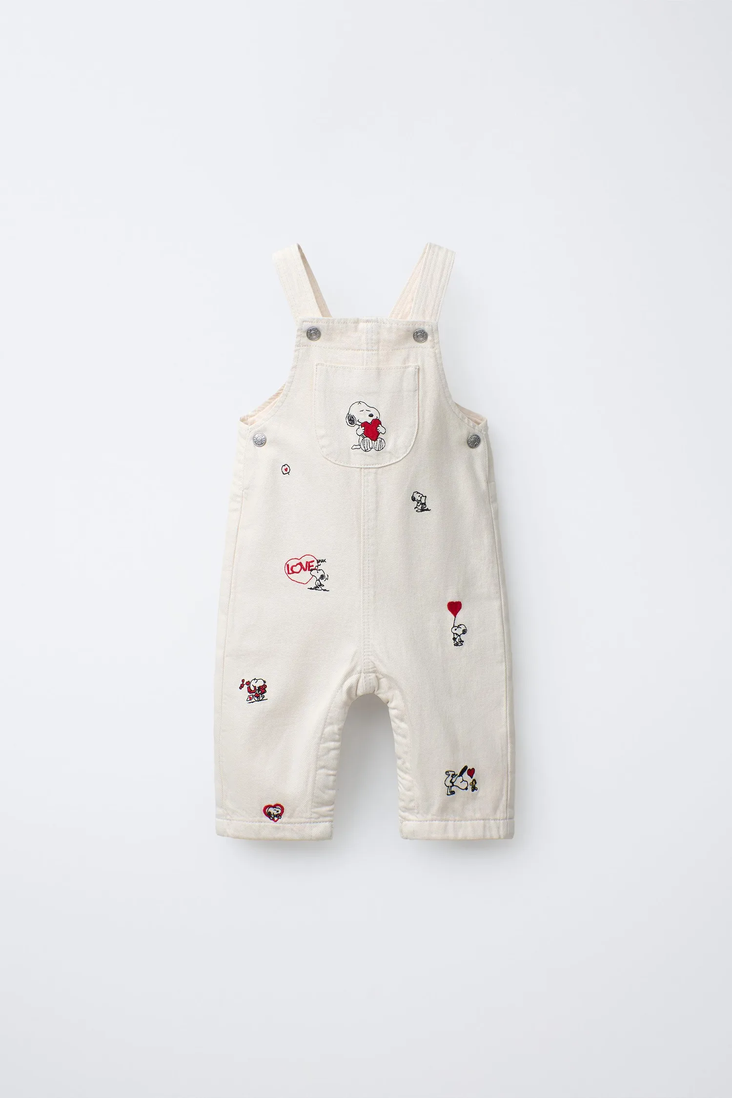 Комбинезон из саржи snoopy peanuts Zara, экрю