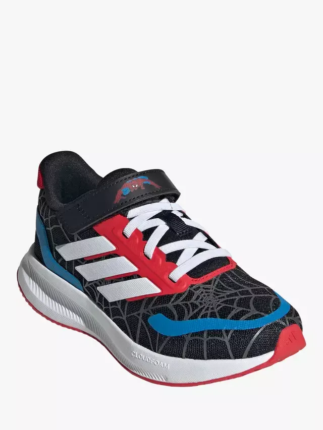 Детские кроссовки Runfalcon Spider-Man с ремешком сверху, черные/разноцветные adidas — фото 2