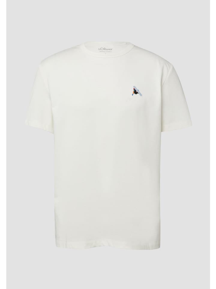 

s.Oliver Футболка цвета 02D6_крем, Хаки, s.Oliver Футболка цвета 02D6_крем