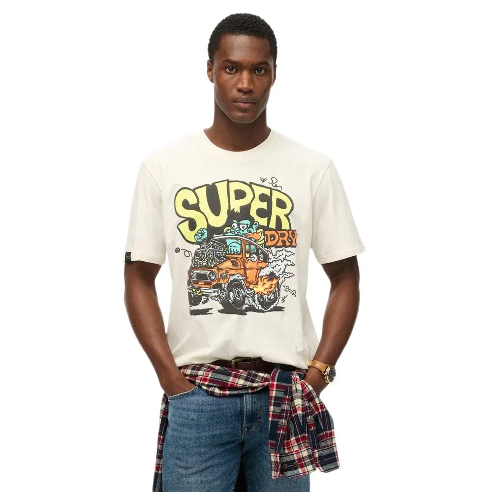 

Футболка с коротким рукавом Superdry Dragnut Odd Rods Loose, белый