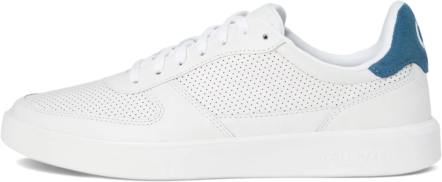 Кроссовки Cole Haan Men's Grand Crosscourt Daily Court Trainers, Optic White Indian Teal Optic White — фото 4
