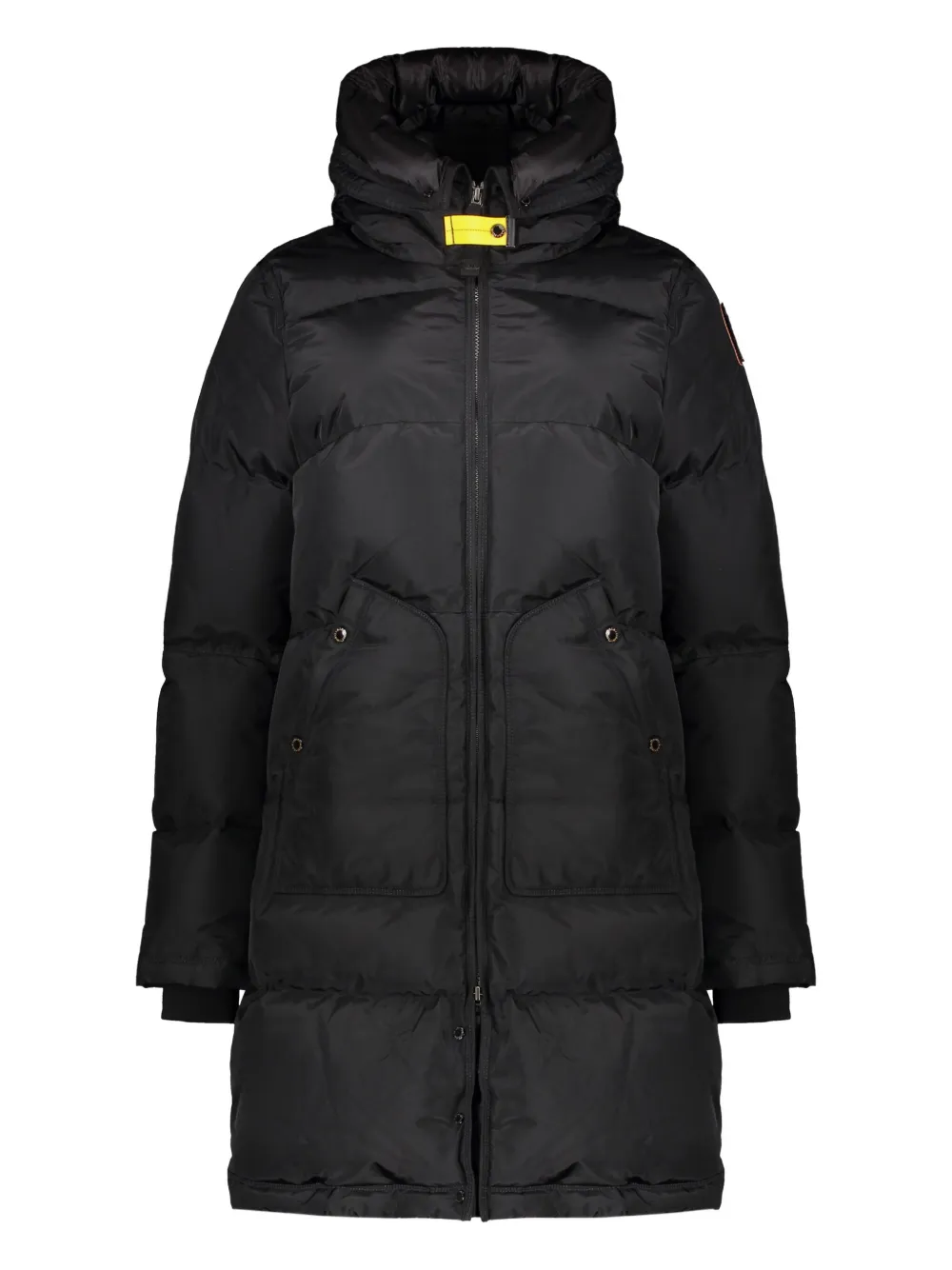 

Дутая куртка с капюшоном и нашивкой-логотипом Parajumpers, черный