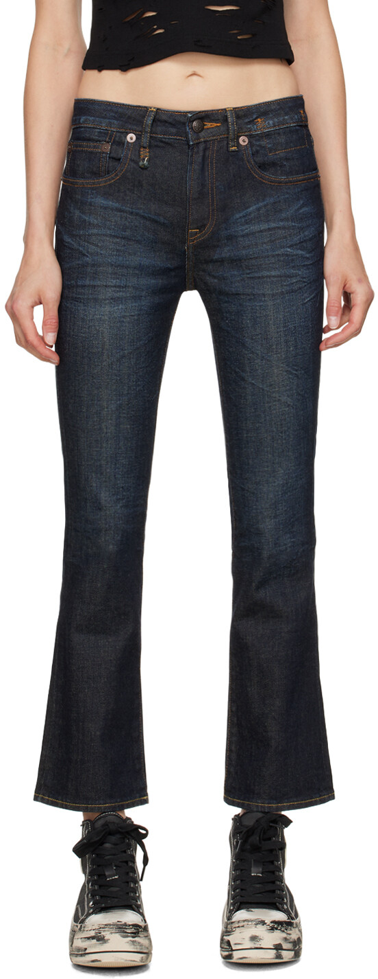 

Синие джинсы Kick Fit R13, Avery indigo