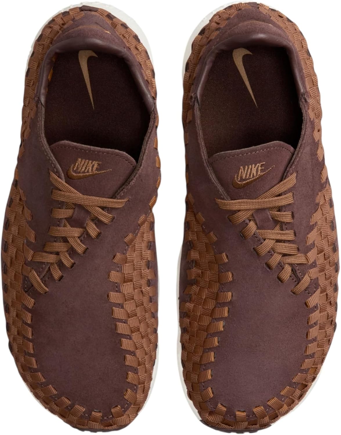 Женские шнурованные шлепанцы Nike, Earth/Light British Tan/Khaki — фото 4
