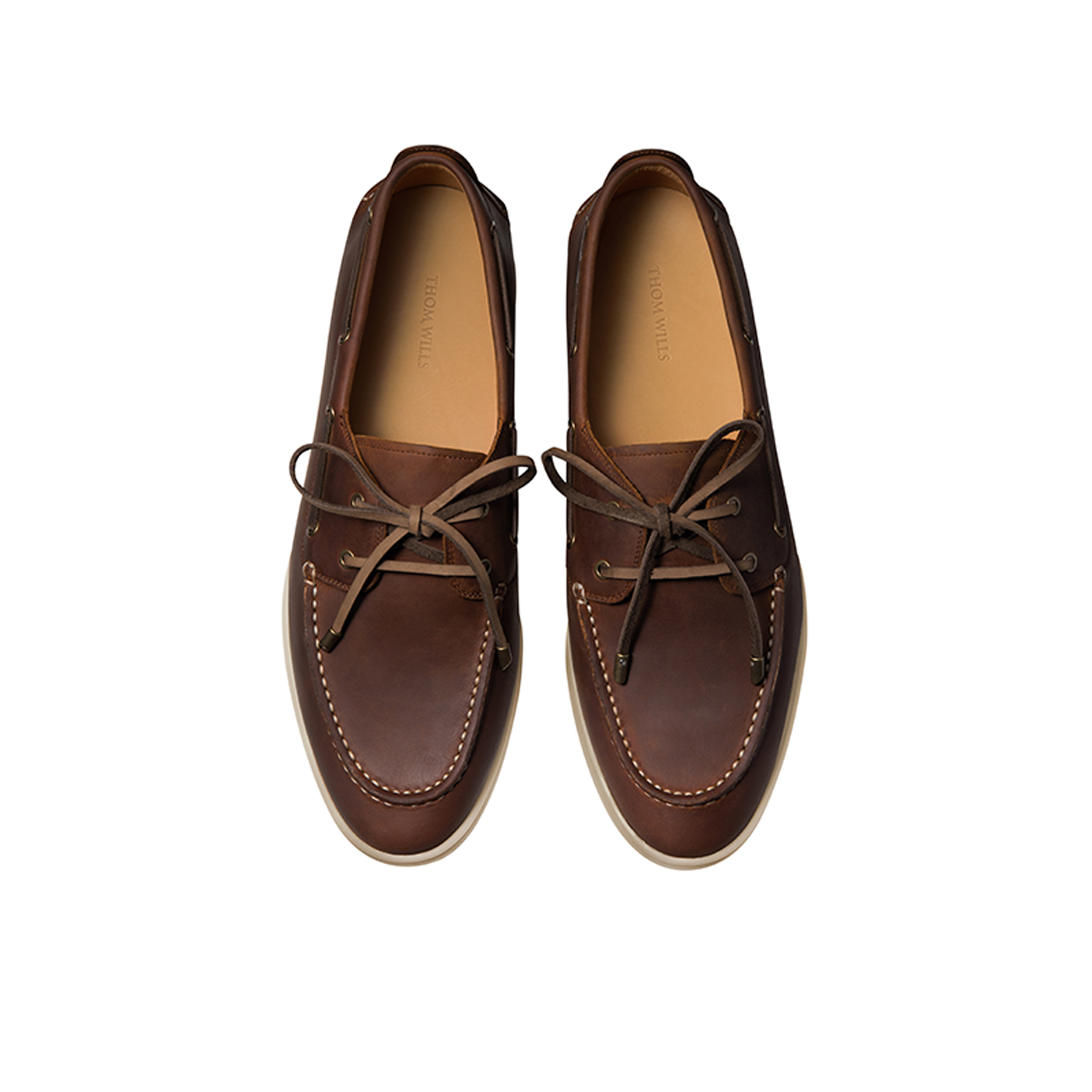 THOM WILLS Коричневые лоферсы мужские Brown A1522, цвет Brown A1522 — фото 3