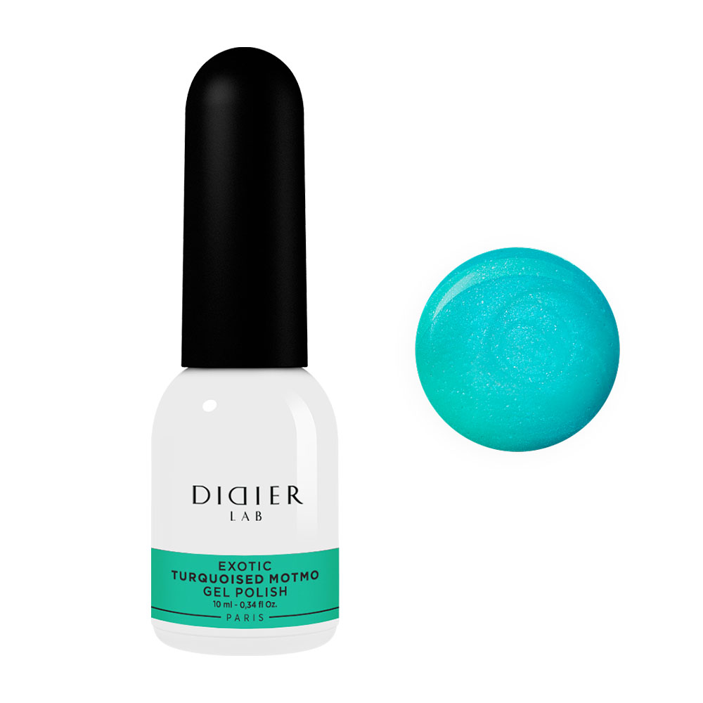 

Гель-Лак для ногтей gel polish exotic Didier Lab, цвет turquoised motmo, 10 мл