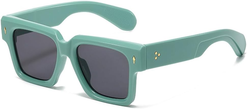 

Большие женские солнцезащитные очки класса люкс с заклепками, модные очки-очки с защитой от УФ-излучения UV400, мужские желто-синие солнцезащитные очки HVTVTLA, Green Grey