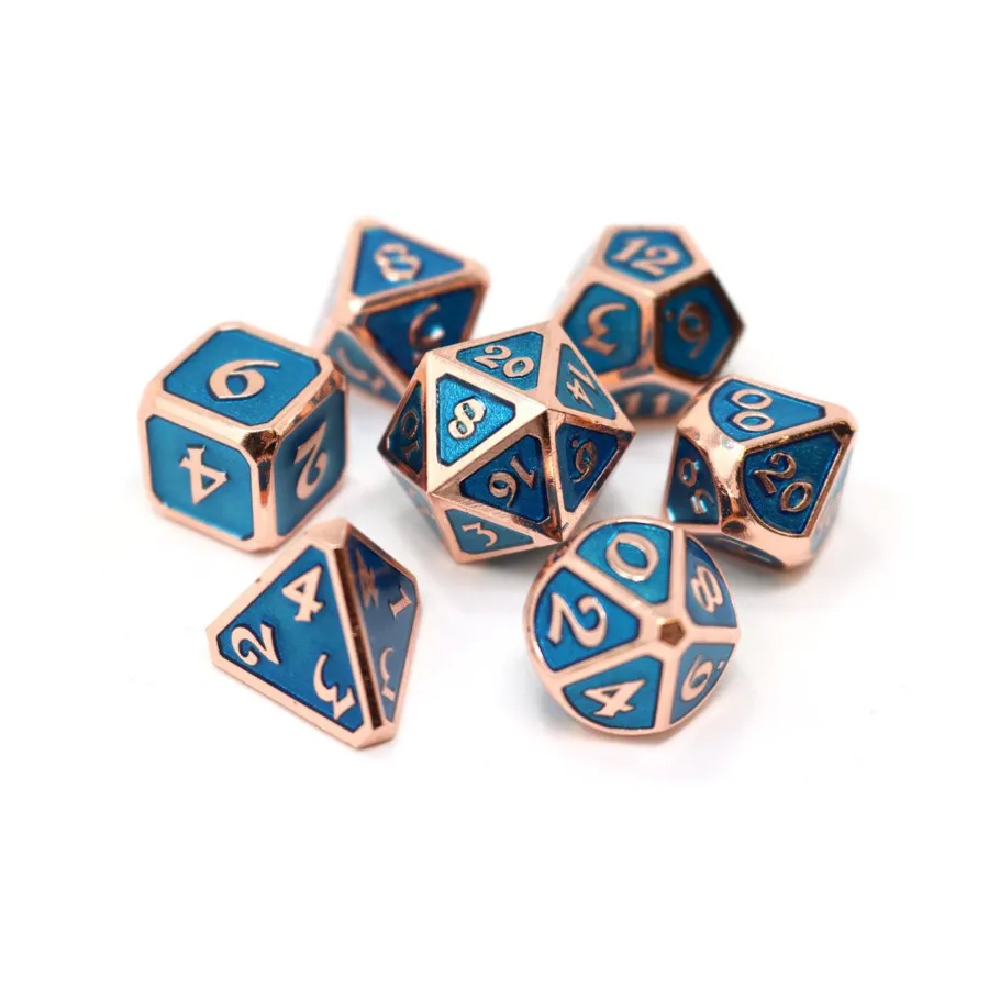 

Набор Mythica Poly — медный аквамарин (7), Metal Poly Dice Sets (Die Hard Dice)