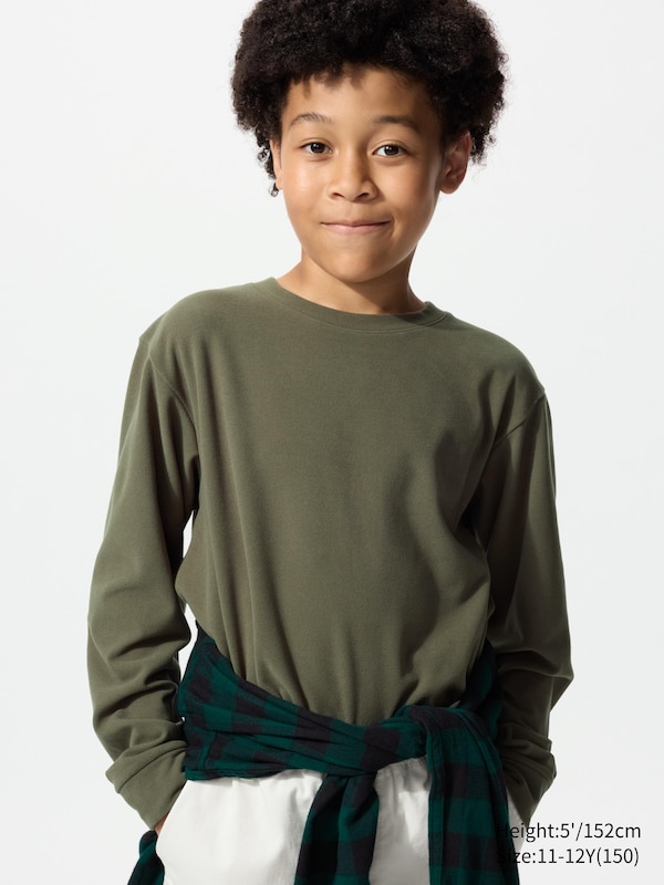 

Флисовая футболка с круглым вырезом Uniqlo, 56 olive, Хаки, Флисовая футболка с круглым вырезом Uniqlo, 56 olive