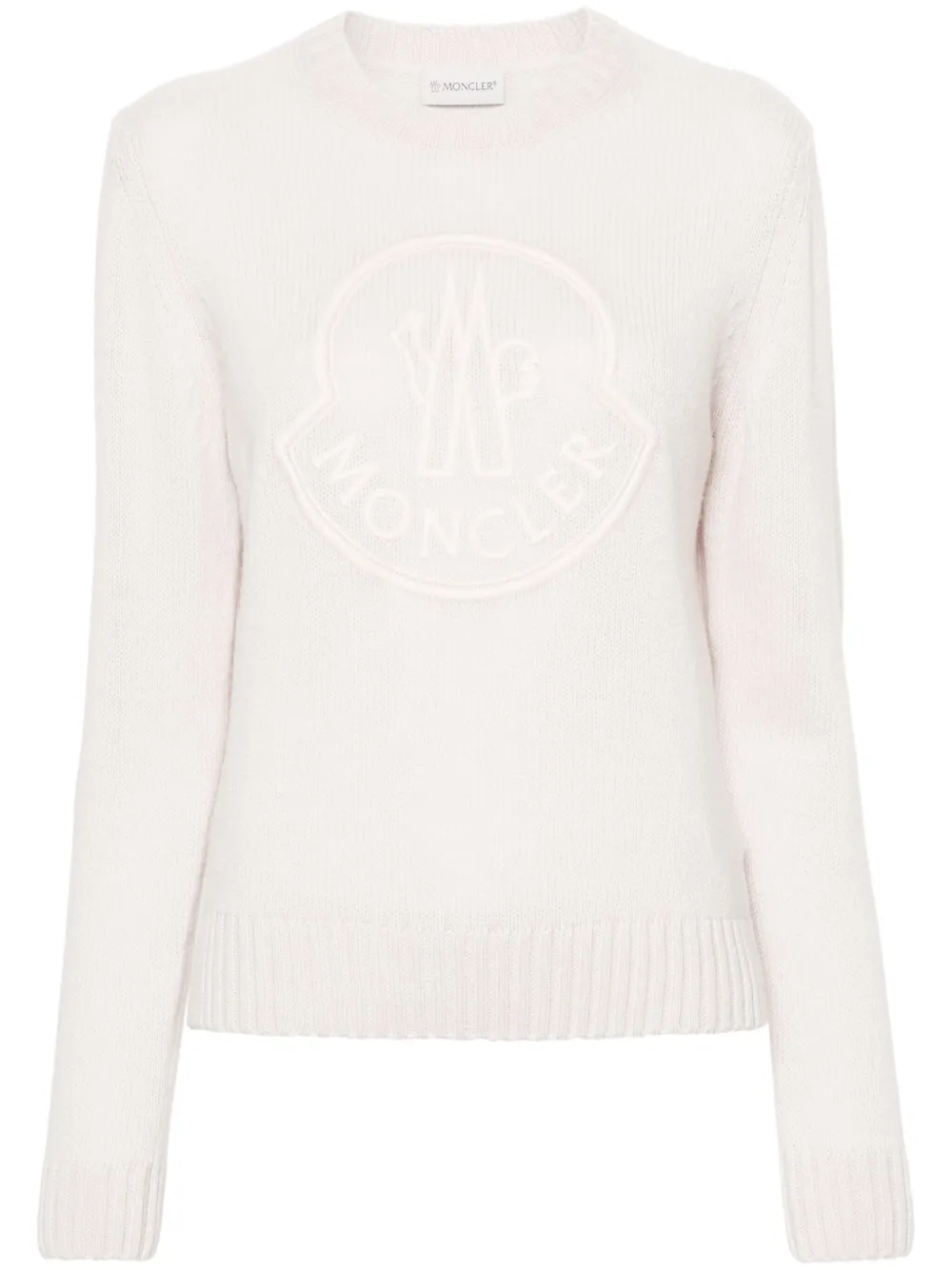 

Джемпер с вышитым логотипом MONCLER, розовый