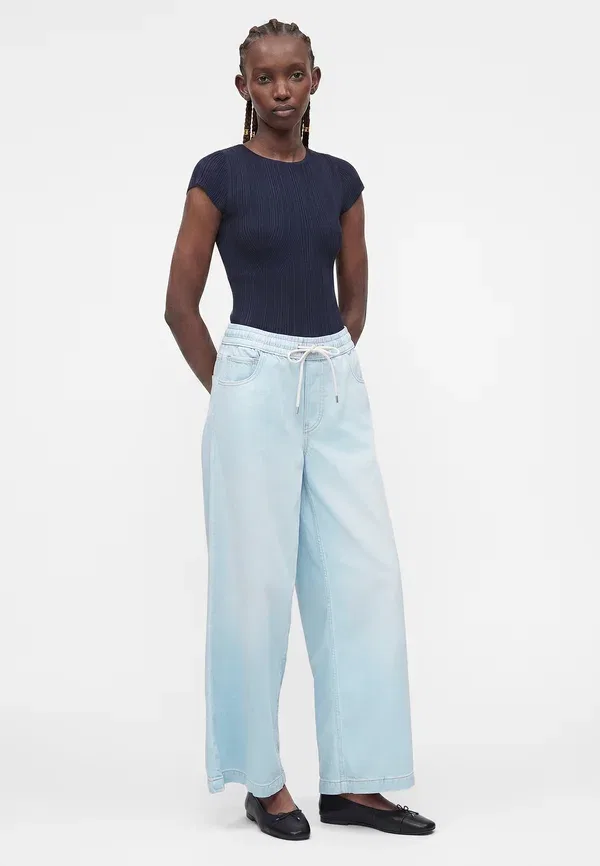 Джинсы свободные Gap Easy baggy morning haze baggy, светло-индиго — фото 4