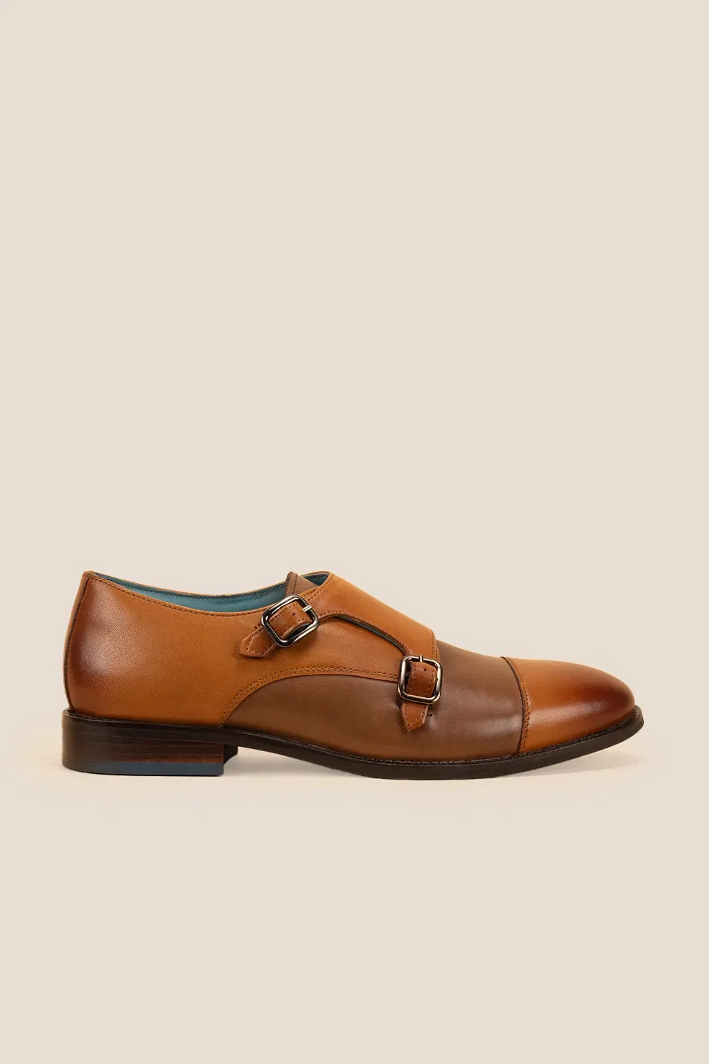 Туфли мужские monk strap Oswin Hyde, бежевый