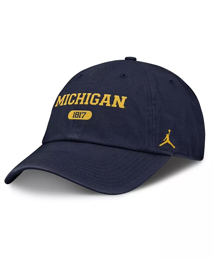 

Мужская темно-синяя регулируемая кепка Michigan Wolverines Club Jordan