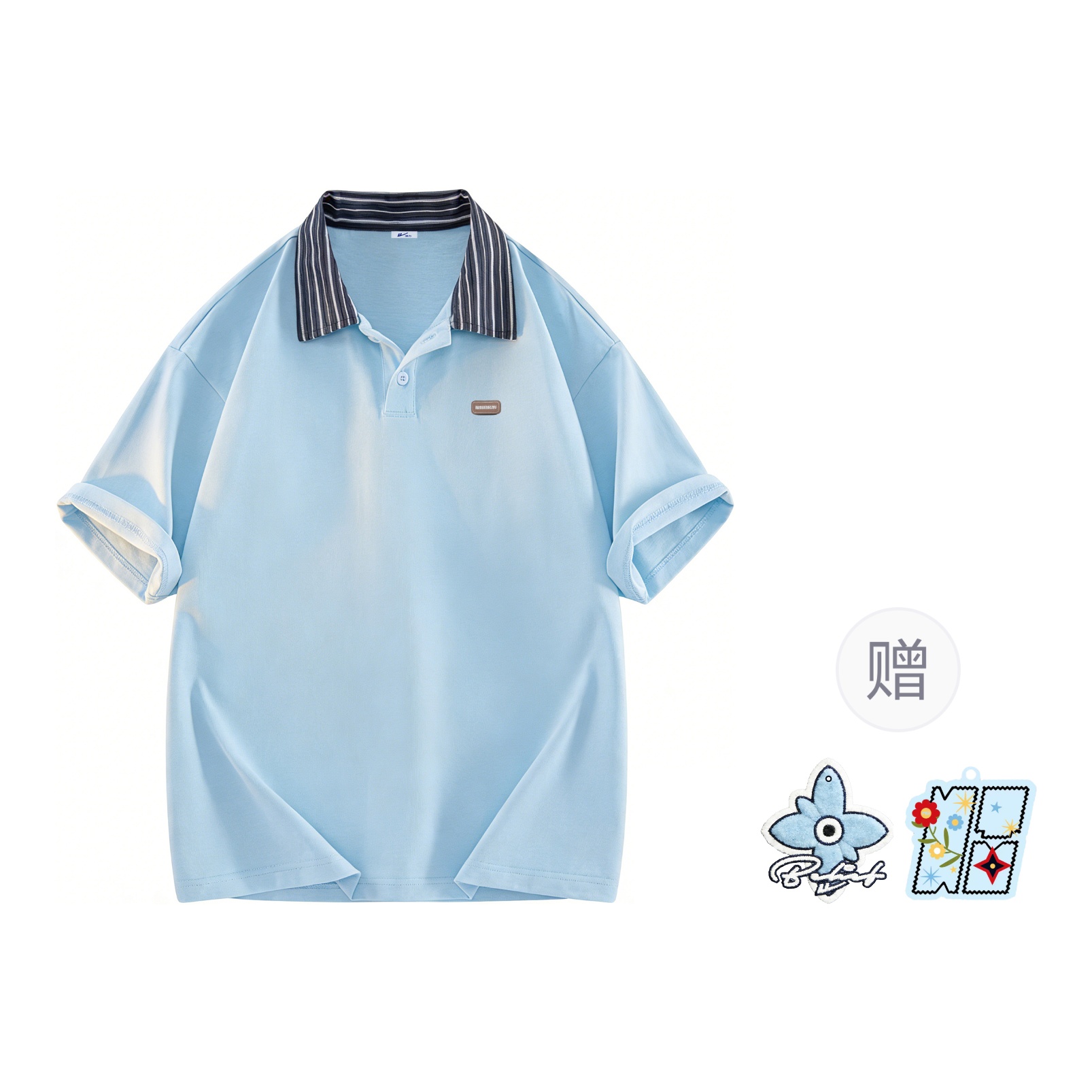 

Футболка-поло Unisex Polo Collar Moderate Others WARRIOR, светло-синий[free merch+scented sachet charm]