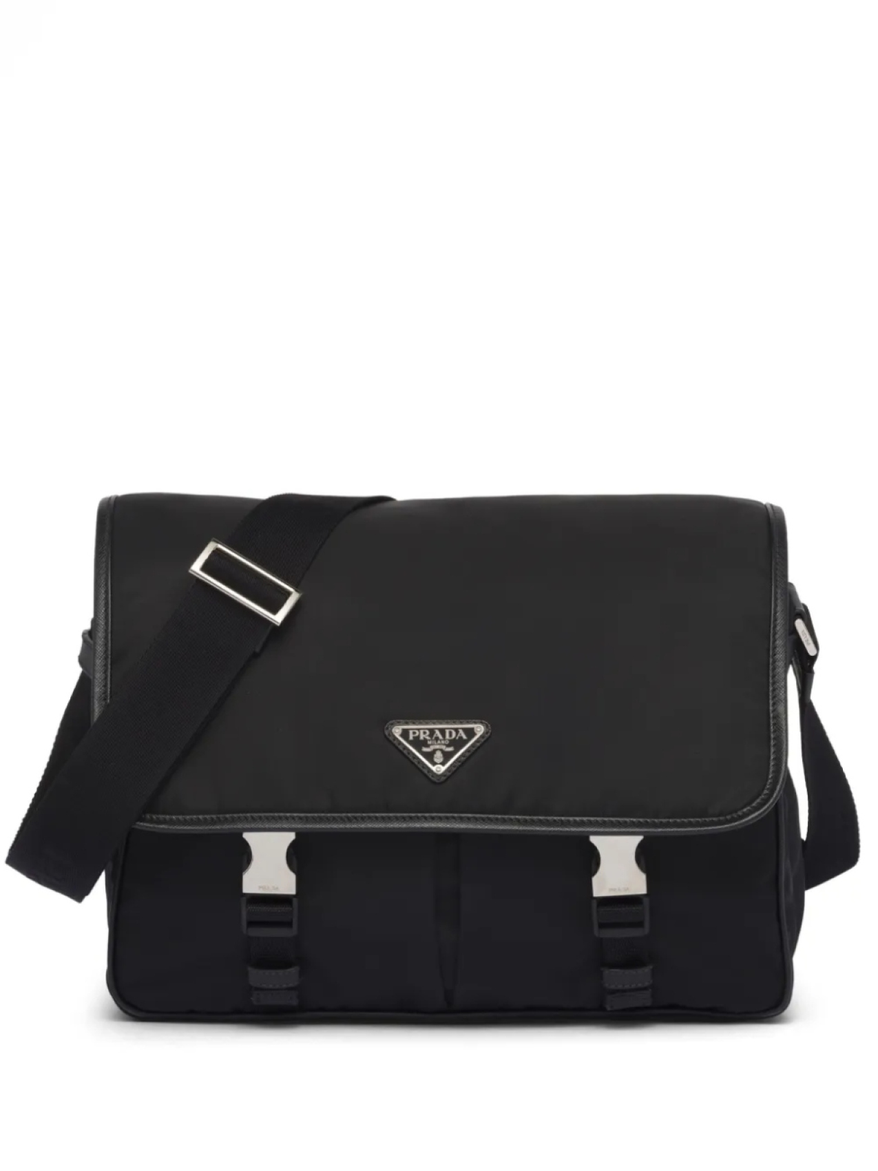 

Prada сумка через плечо Re-Nylon с логотипом, черный