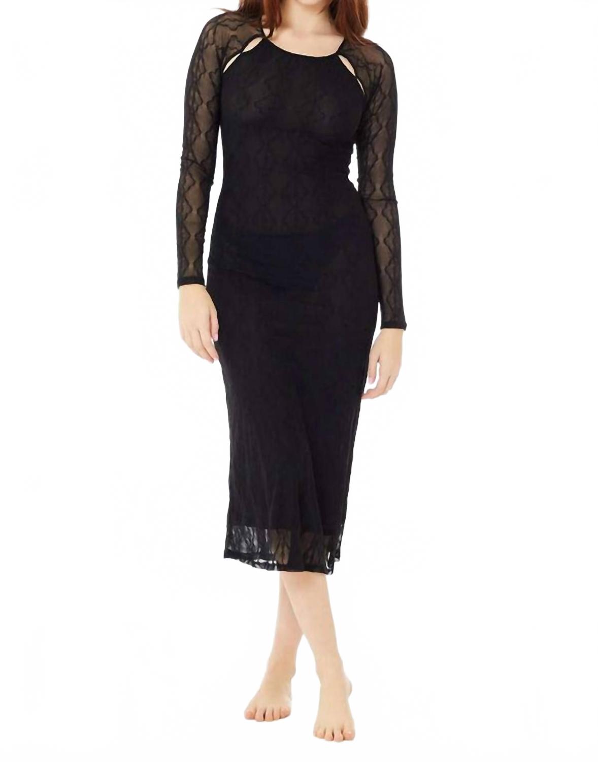 

Платье Mariposa с длинными рукавами в черном цвете Second Skin by RD Style