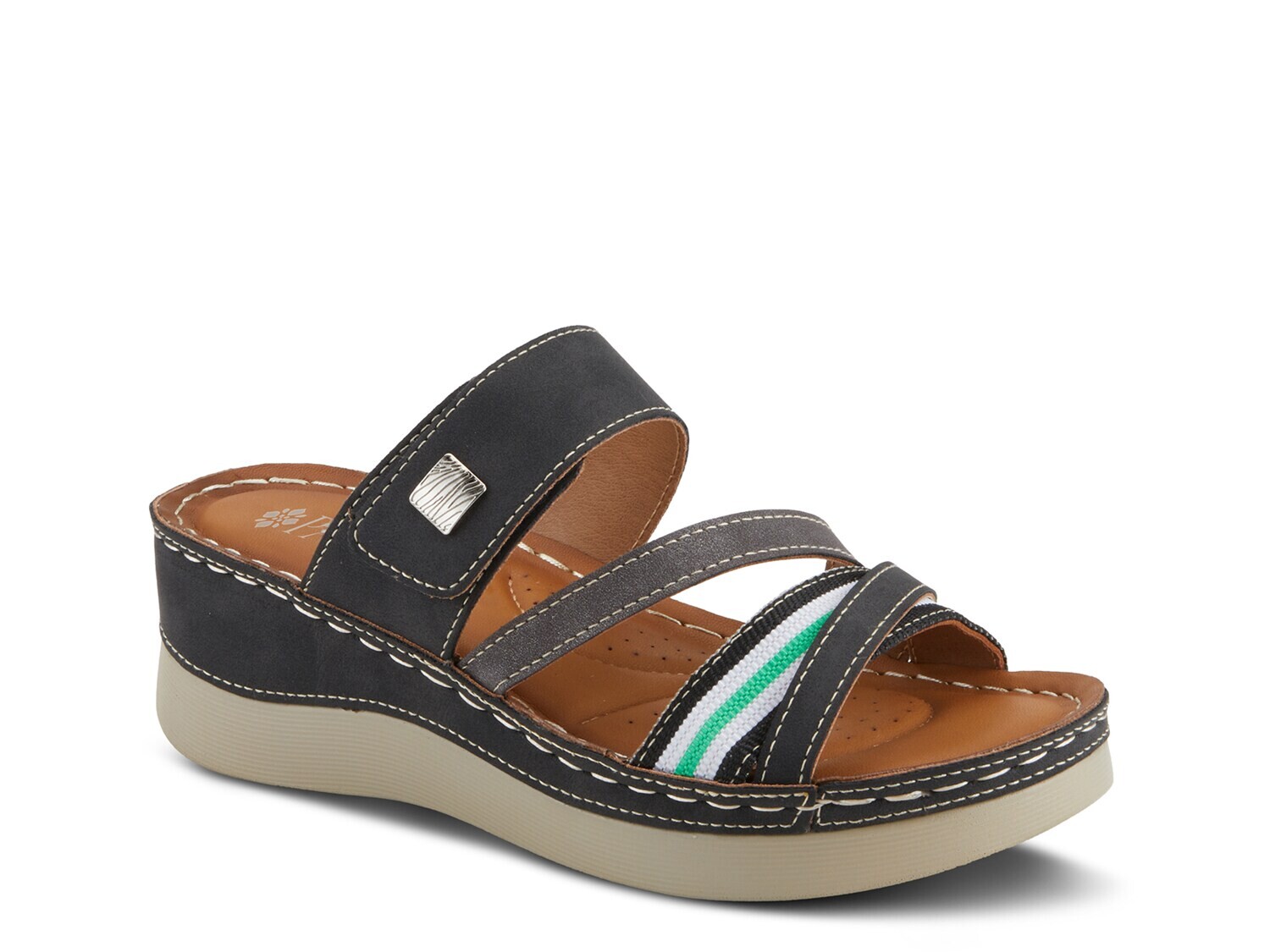 

Сандалии замшевые Patrizia by Spring Step на танкетке, multicolor