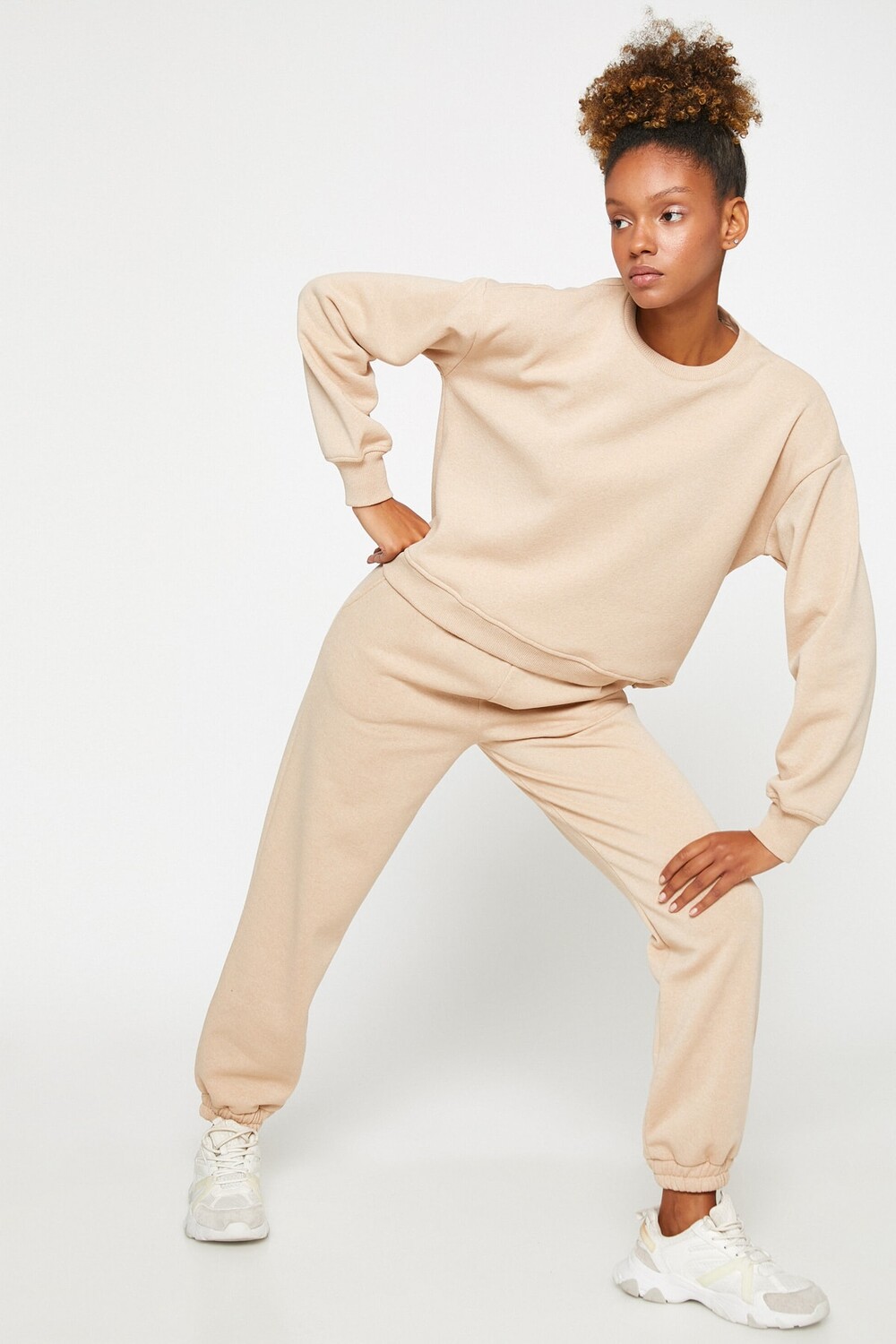 

Женские бежевые спортивные штаны Koton, бежевый