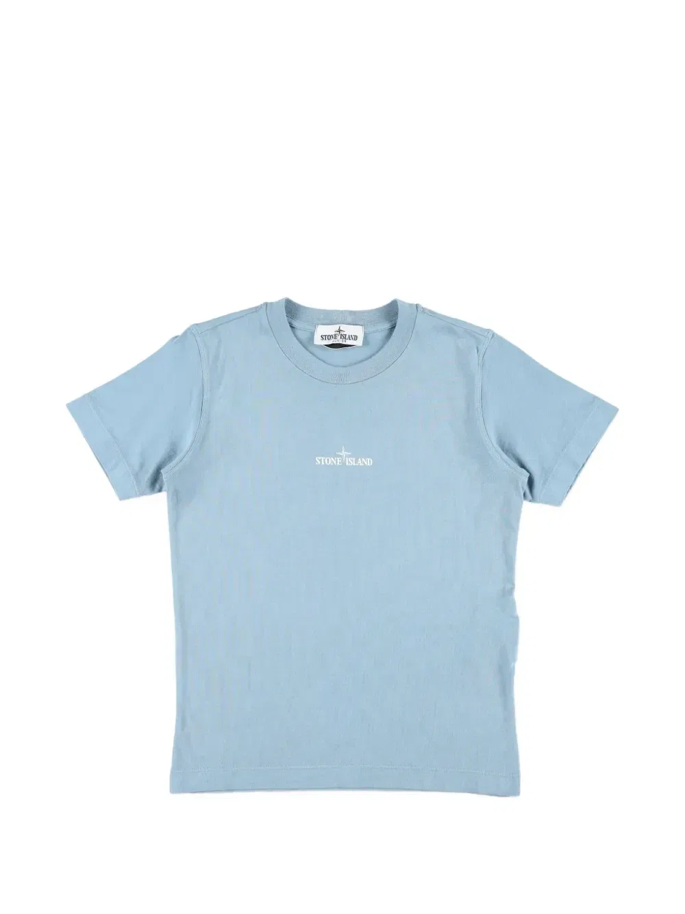 Футболка с логотипом и принтом в виде компаса Stone Island Junior, синий