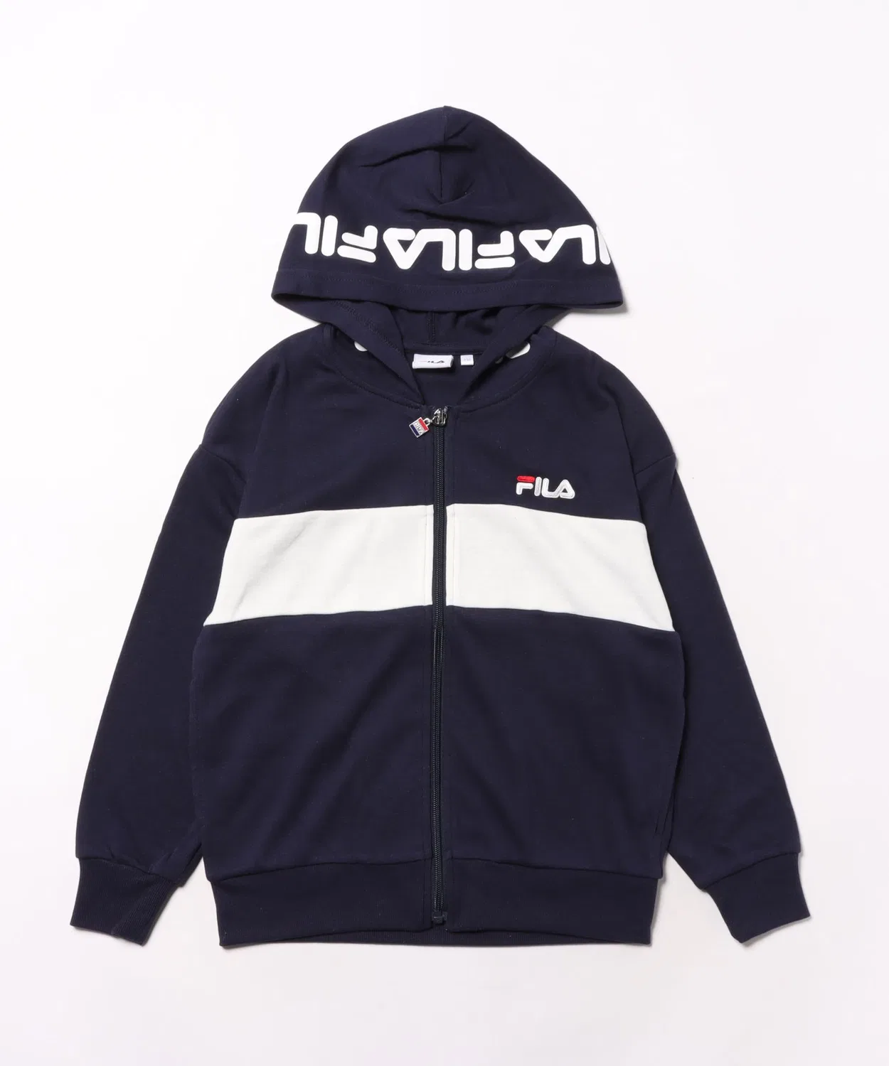 Куртка FILA с капюшоном, тёмно-синяя