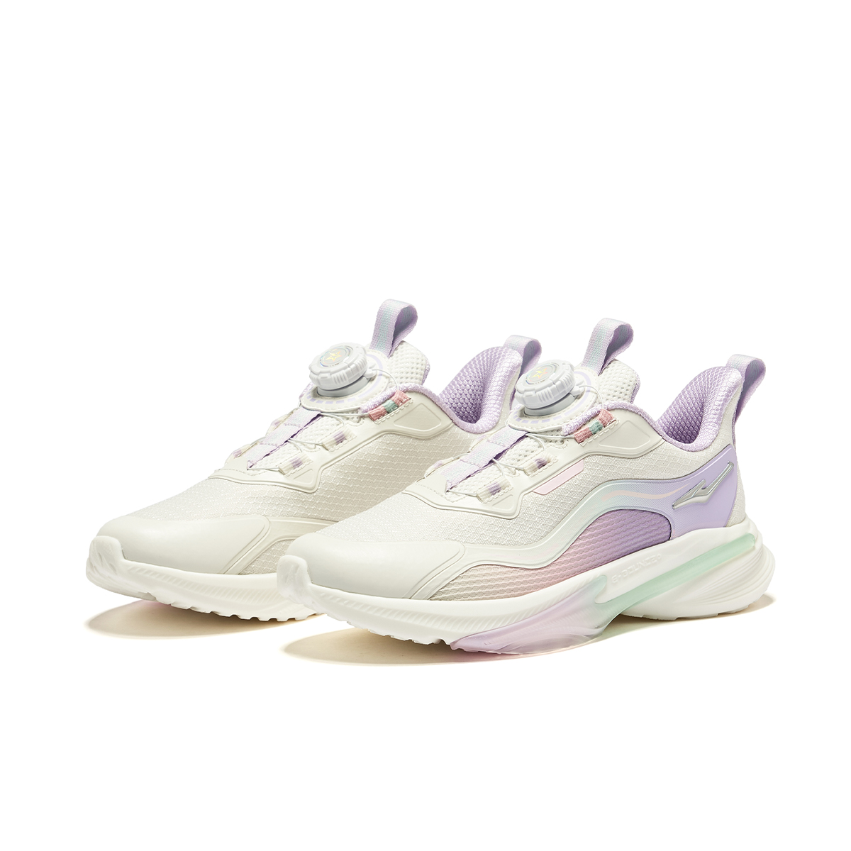 ERKE KIDS Низкие детские беговые кроссовки Microcrystalline White/Numbers Lavender Kids' — фото 3