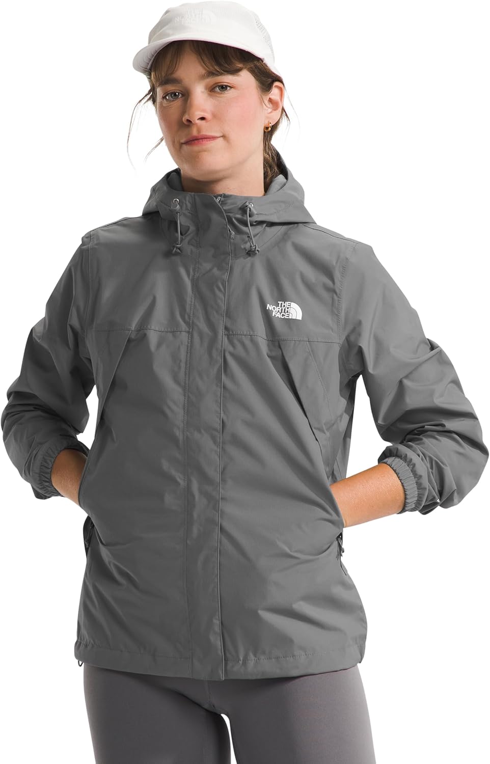 

Женская куртка The North Face Antora большого размера с капюшоном, серый