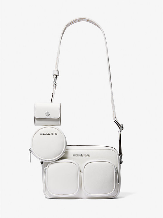 

Jet set кожаная сумка через плечо среднего размера с чехлом для apple airpods pro Michael Kors, белый