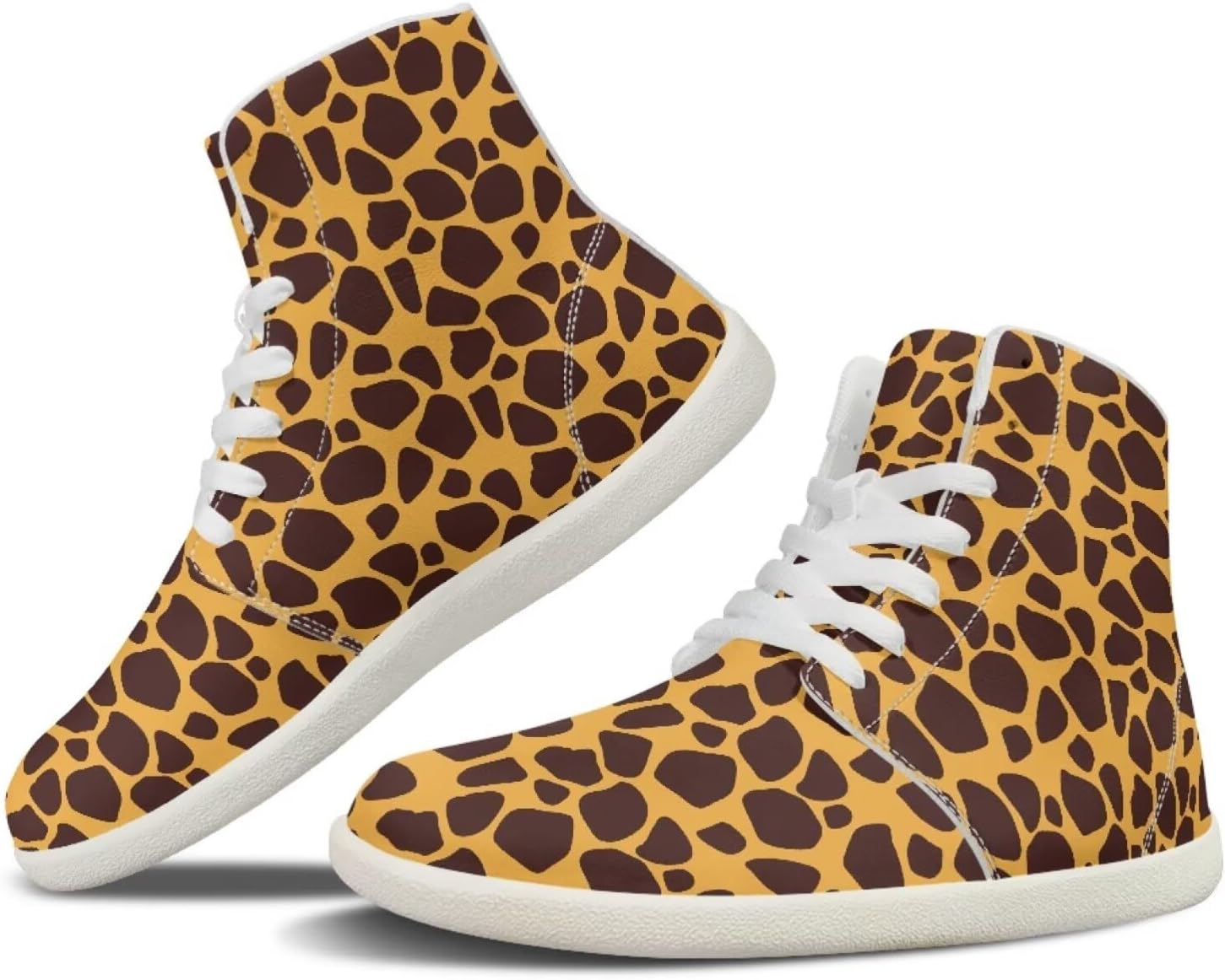 

Мужские кроссовки chaqlin Mid Top, противоскользящие, широкой посадки, минималистичного дизайна, классические модные высокие кеды, шнуровка, стильные повседневные кроссовки для пар, Giraffe Skin Pattern