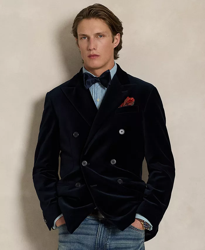 

Мужская поло современная вельветовая куртка Polo Ralph Lauren, синий