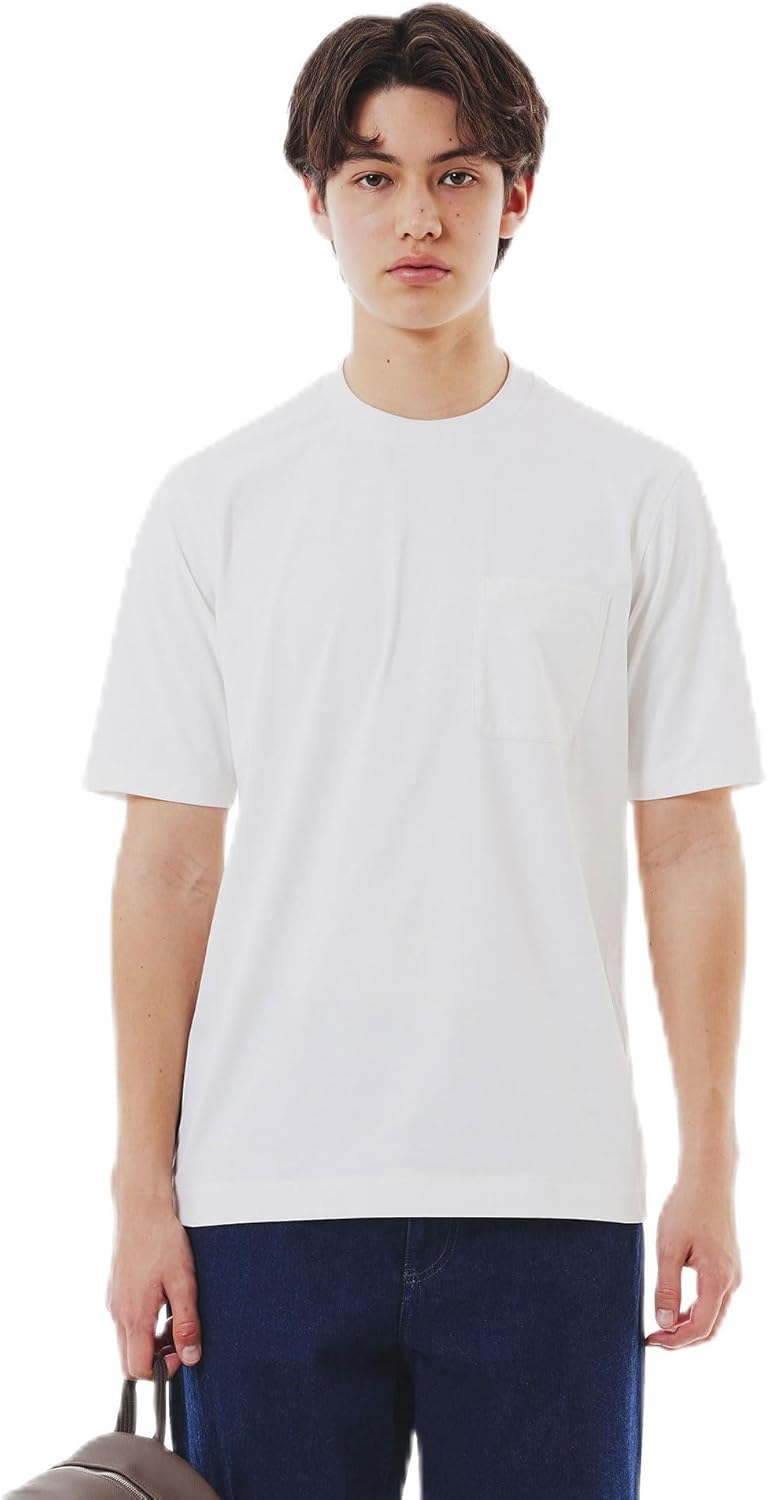 

Мужская футболка Lacoste с карманом, быстросохнущая, эластичная, из эластичного материала, белый