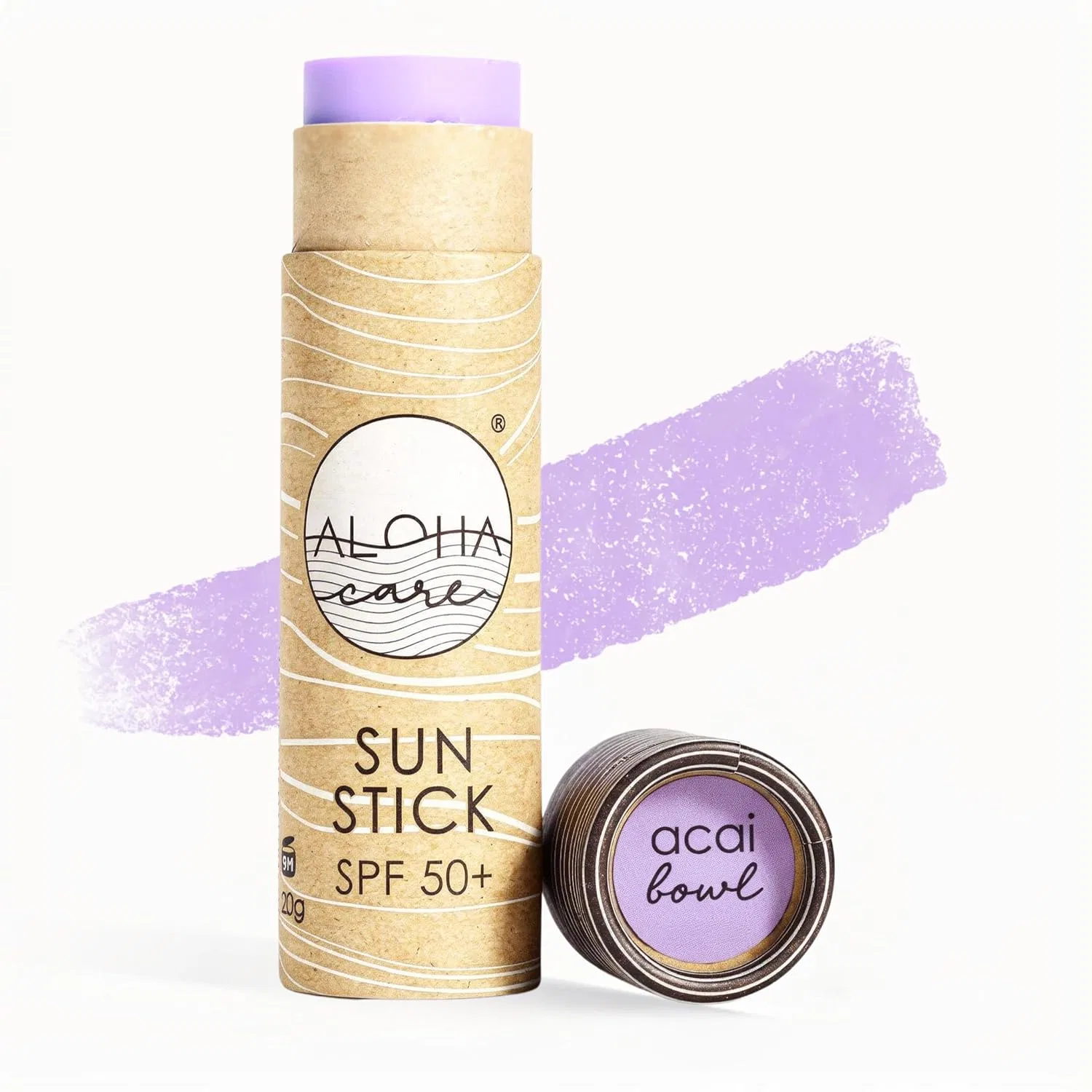 Минеральный солнцезащитный стик для лица «Aloha Sun Stick» SPF 50+, 20 г Aloha Care, Purple