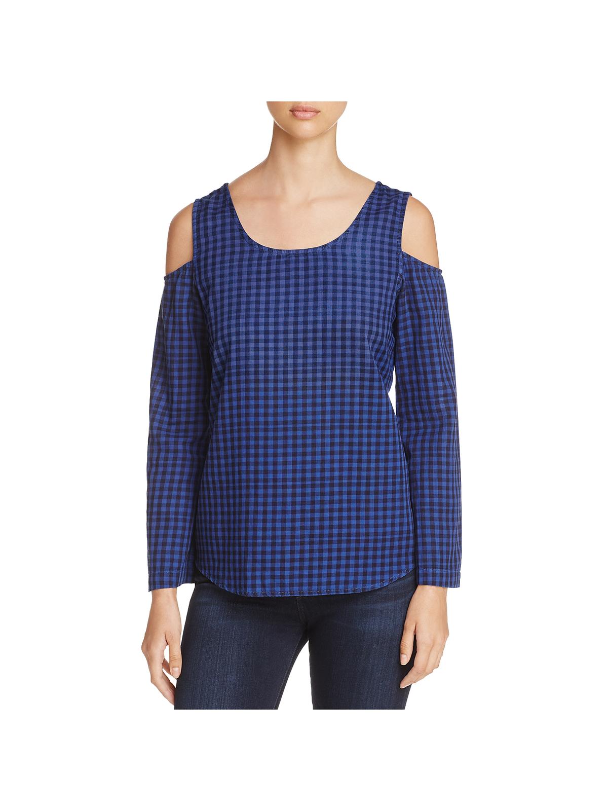 

Женский клетчатый свитер с открытыми плечами Side Stitch, цвет rowan wash