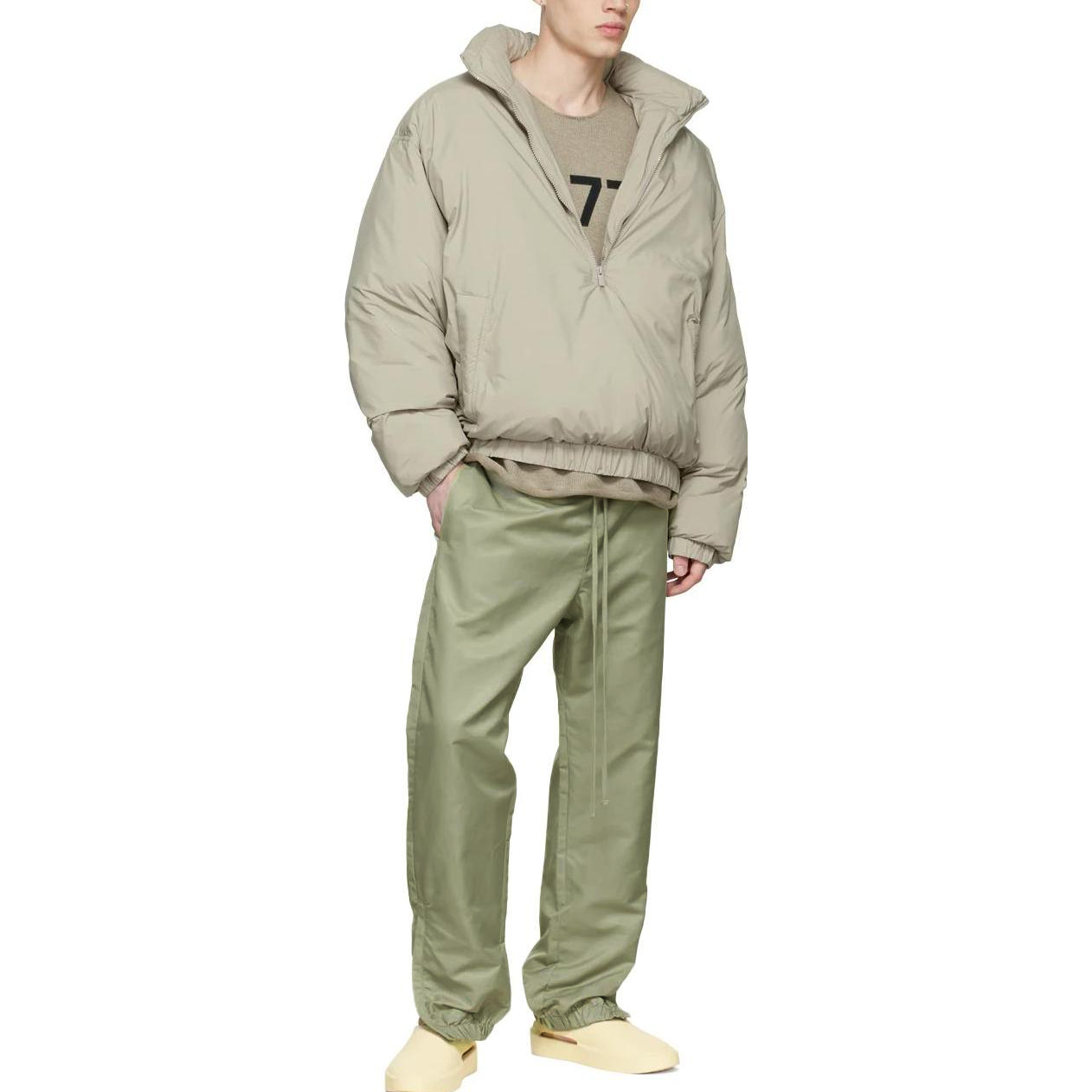 Футболка Unisex серо-зеленая Fear Of God Essentials — фото 4