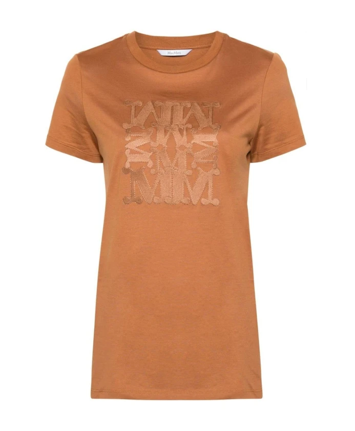 

Хлопковая футболка «Таверна» Max Mara, коричневый