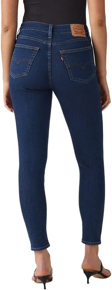 Джинсы высокие скинни Levi's, Темный Индиго — фото 2