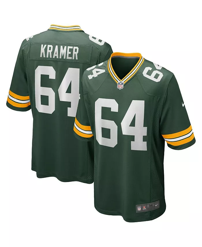 

Мужская футболка Jerry Kramer Green Green Bay Packers Game Retired Player Jersey Nike