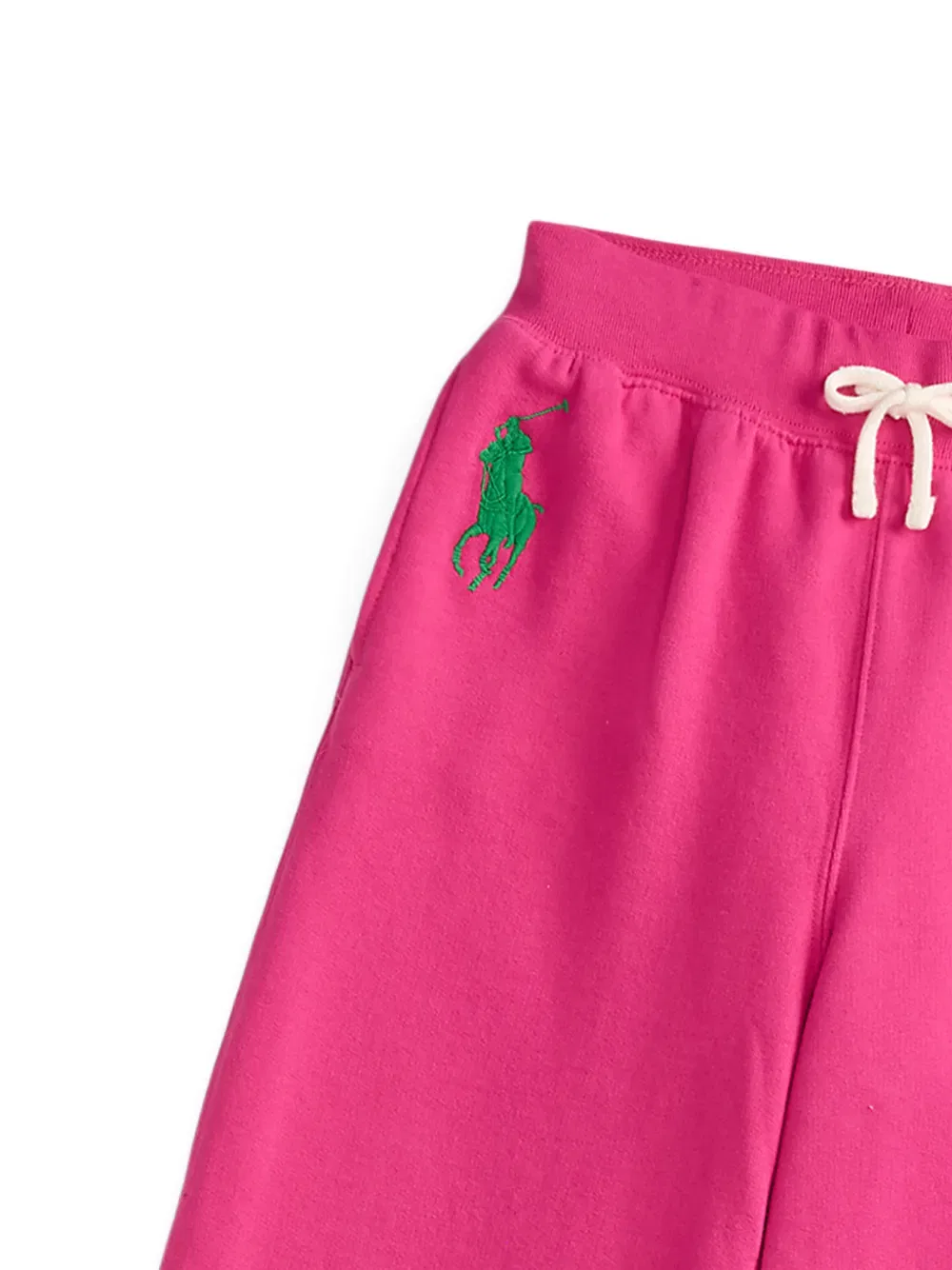 Спортивные брюки с вышивкой и завязками Polo Ralph Lauren Kids, розовый — фото 4