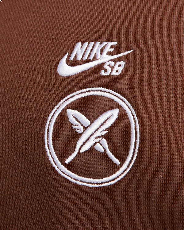 Толстовка Nike SB x Yuto Skateboard Fleece Pullover 'Brown', коричневый — фото 2
