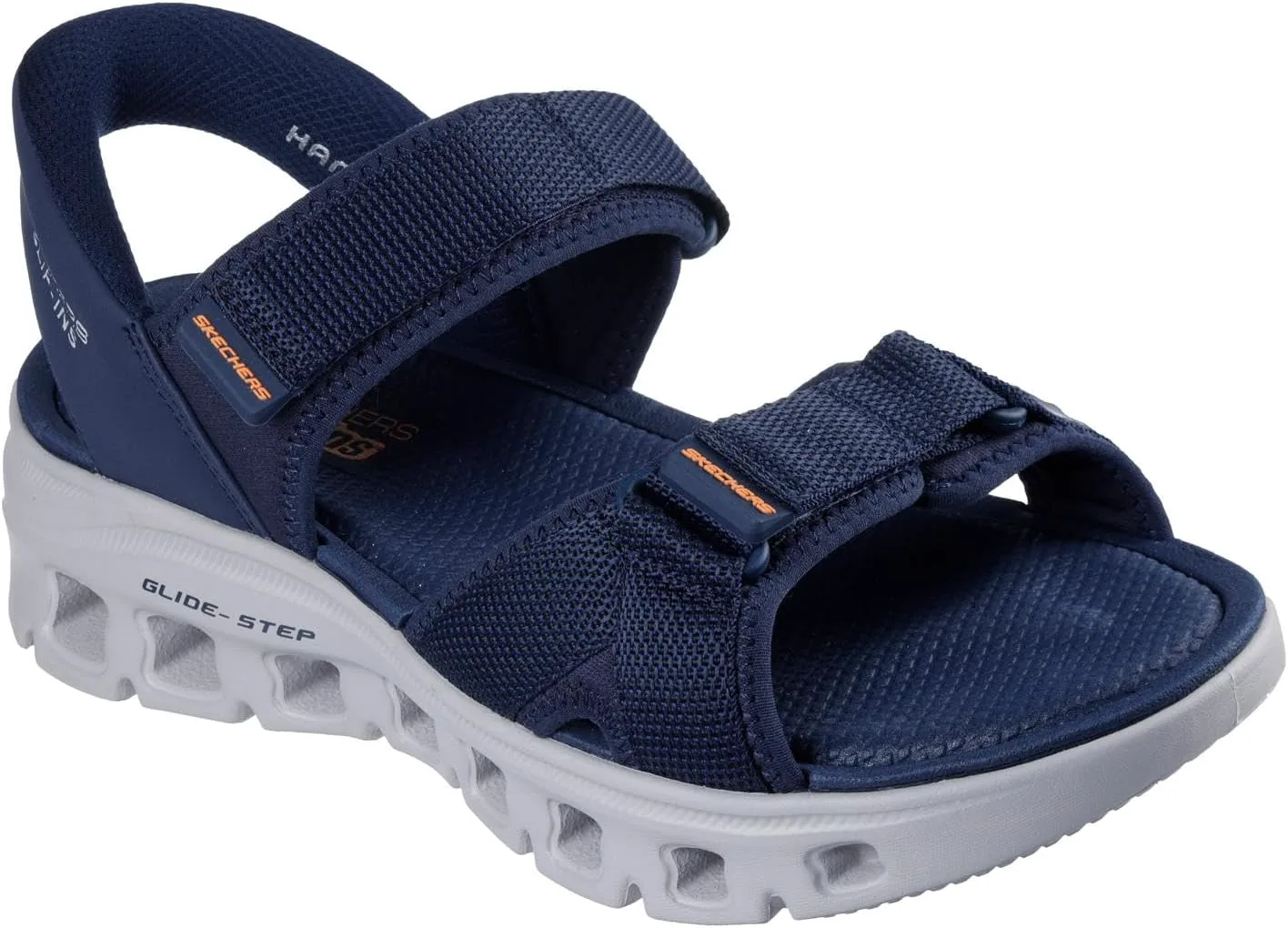 Мужские сандалии Skechers Glide-step Pro Salvo с легким надеванием без использования рук, темно-синий — фото 2